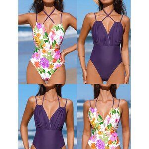 Paulette Reversible Crossover Halterneck One-Piece
